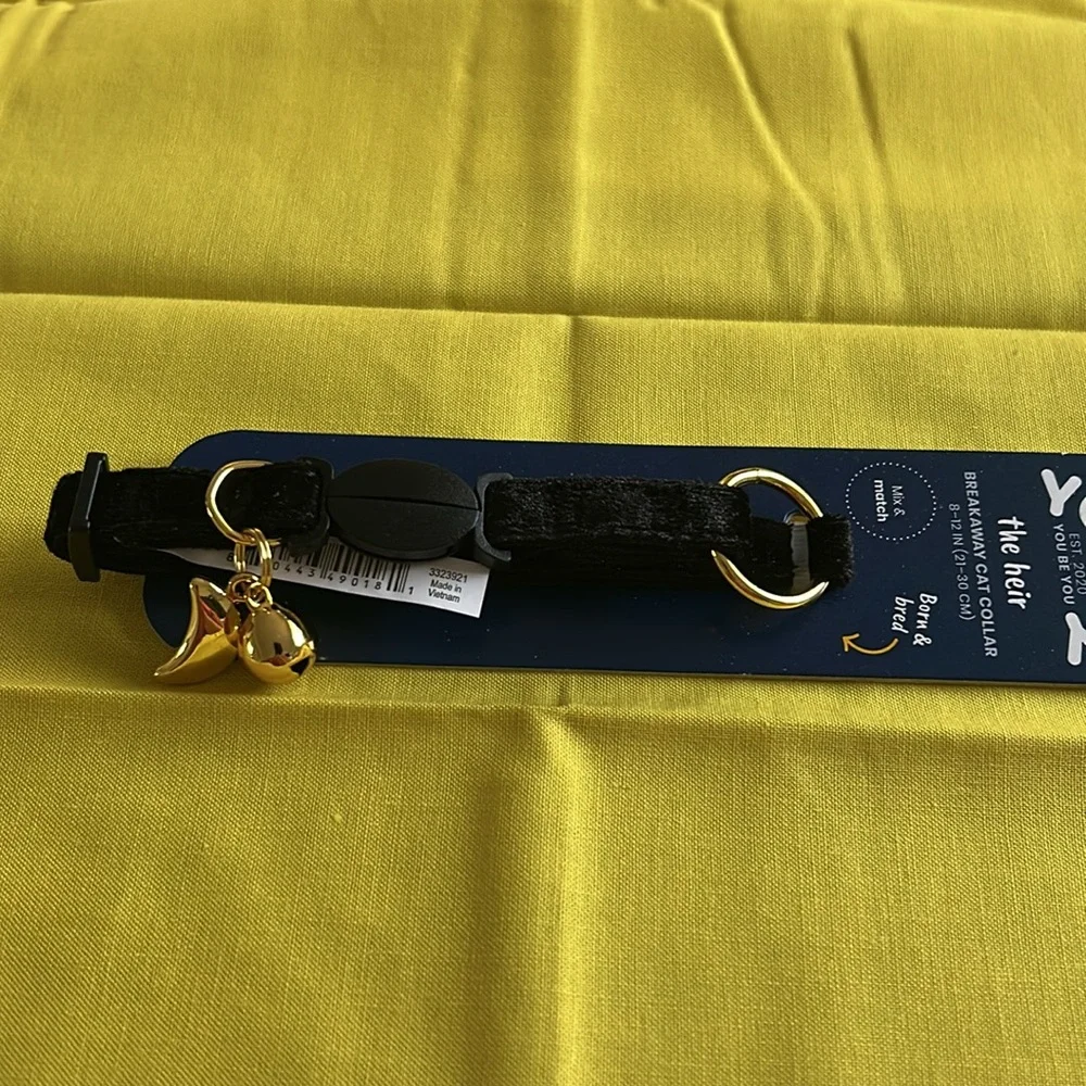 Youly the heir Dream Black Velvet Cat Collar (S/M)